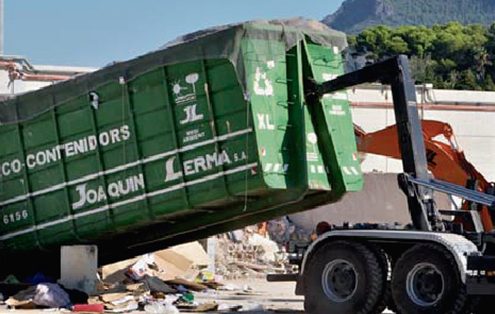 contenedores escombros